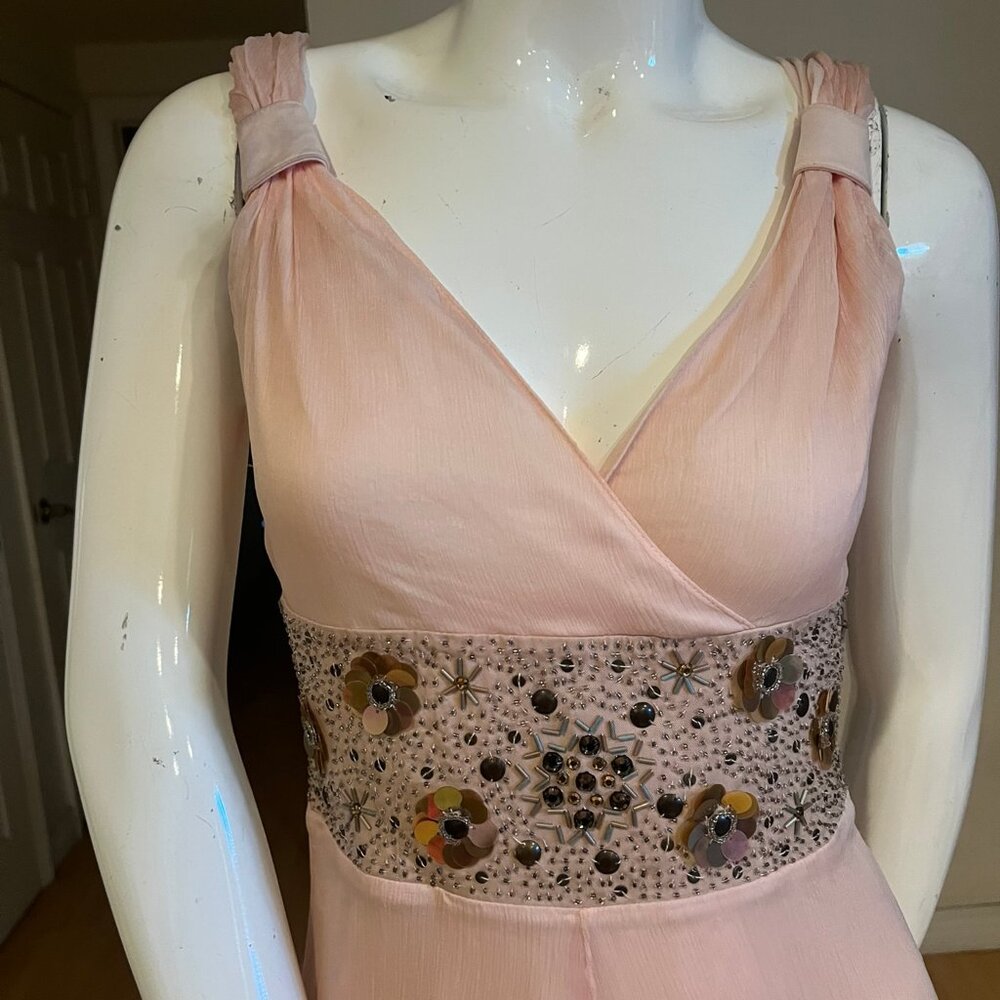 $300 GRAZIE EMBELLISHED SILK ASYMMETRICAL DRESS SZ 36 / 4 US - Picture 2 of 8
